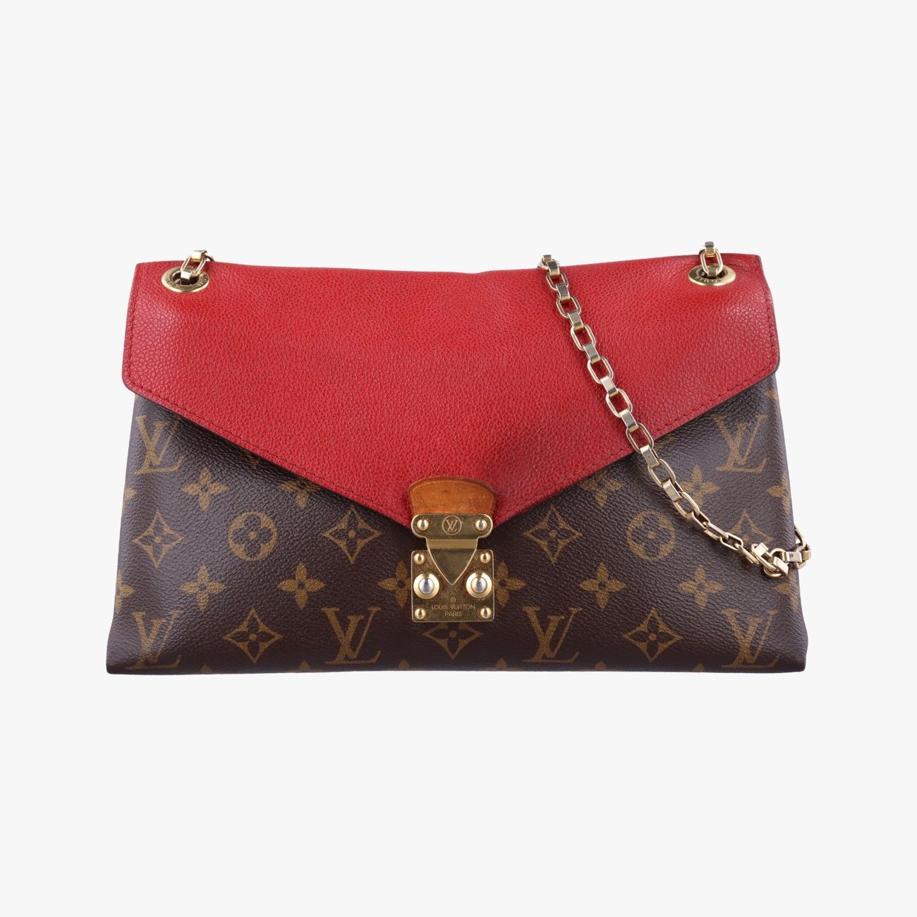 ルイヴィトンLouis Vuittonパラス チェーン モノグラム ブラウン系 スリーズ モノグラムキャンバス カーフレザー M 41201 MI 3184