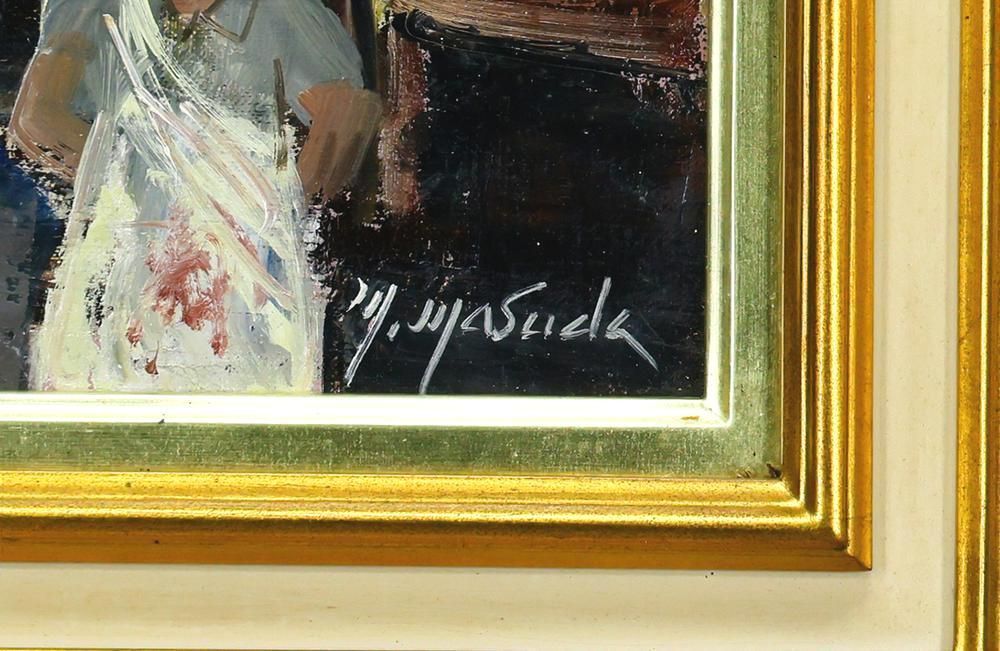 真作】【WISH】増田誠「リュー・ムフタール巴里」油彩 8号 証明シール