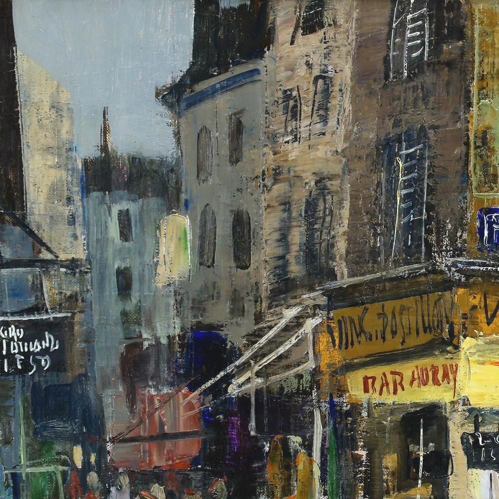 真作】【WISH】増田誠「リュー・ムフタール巴里」油彩 8号 証明シール