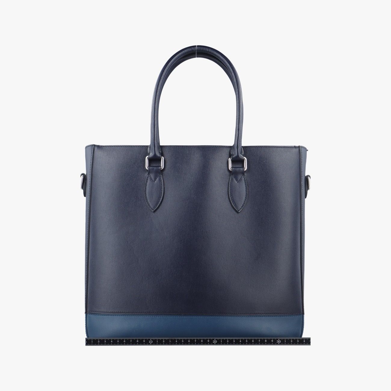 BURBERRY】ネイビー レザー ハンドバッグ ショルダー付き