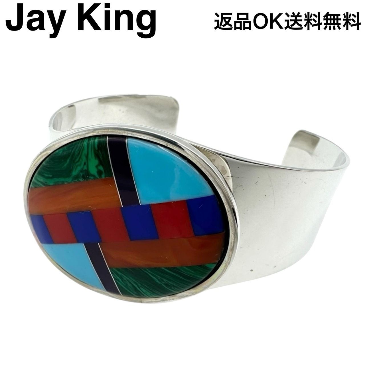Jay King ジェイキング デザートローズ トレーディング DTR インディアンジュエリー ズニ族 SV 925 バングル ヴィンテージ ミ2601