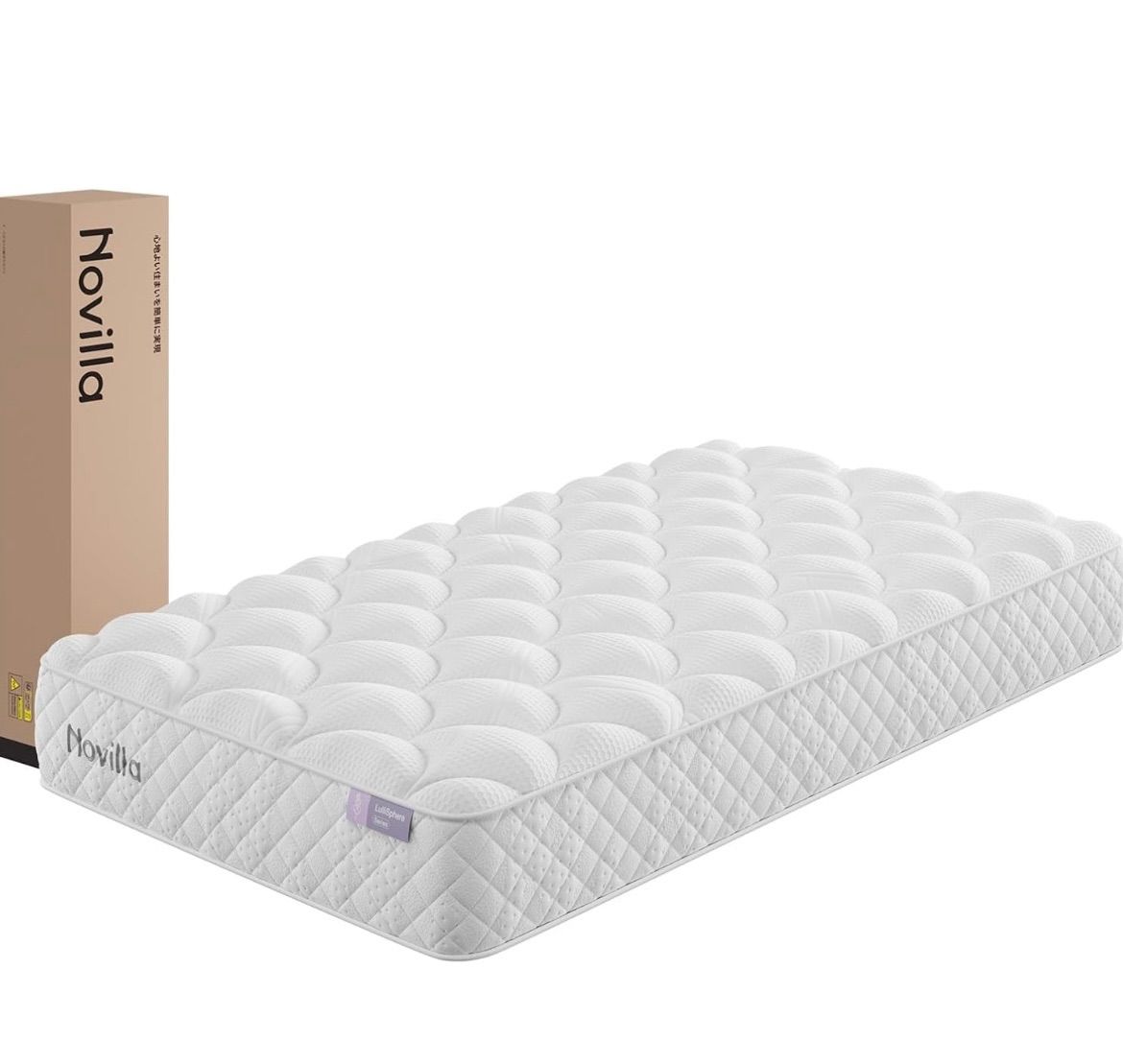 Novilla マットレス セミダブル 天然ラベンダー生地 安眠を促す 硬め