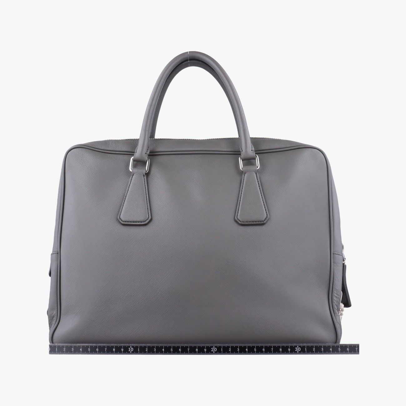 プラダPradaビジネスバッグ ブリーフケース グレー サフィアーノレザー