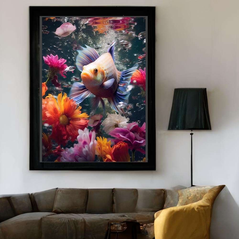 A1サイズ（約59x84cm）】【si-poster-289】きんぎょ 金魚 水中 水族館