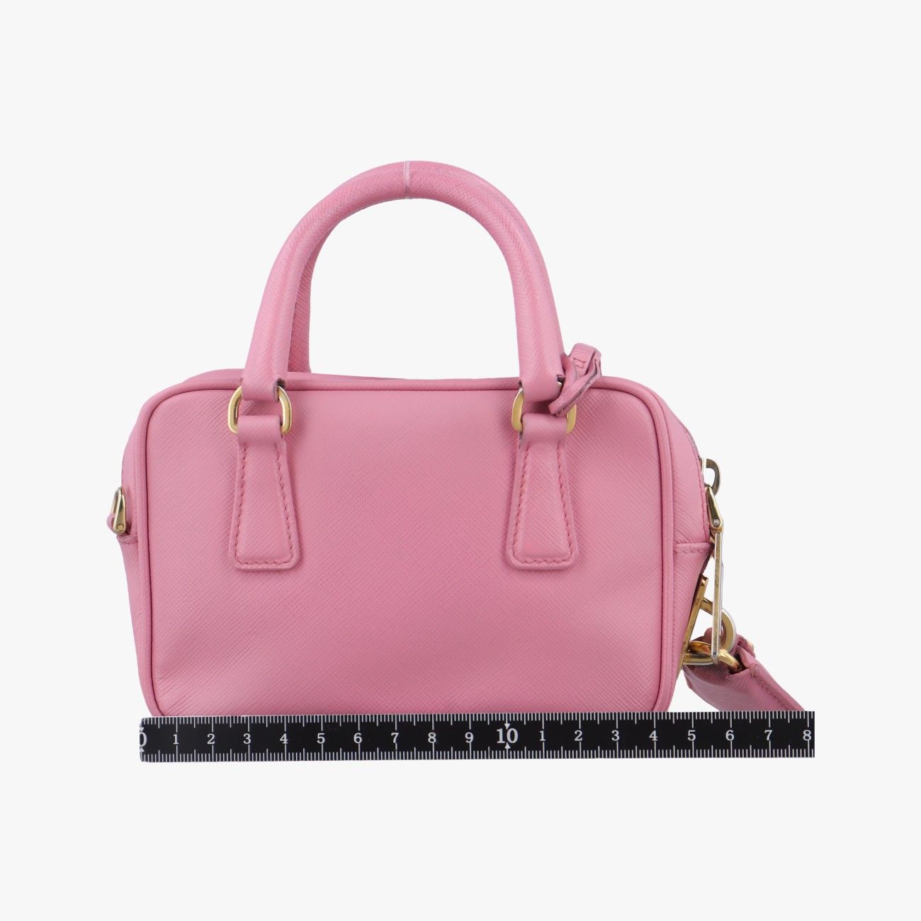 プラダ プロムナード サフィアーノレザー ピンク【目立った傷や汚れなし】 プラダPradaプロムナード ピンク サフィアーノ レザー BL0851 7/A 158