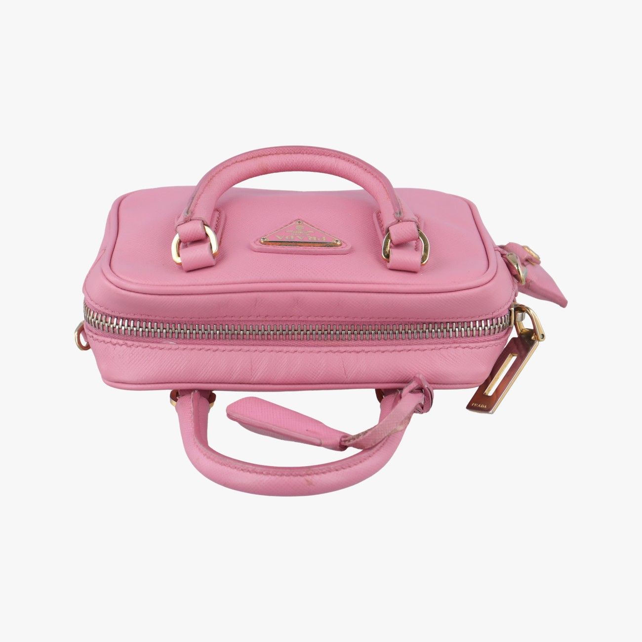 プラダ プロムナード サフィアーノ レザー ピンク ハンドバッグ カメオ プラダ PRADA バッグ サフィアーノ カメオピンク