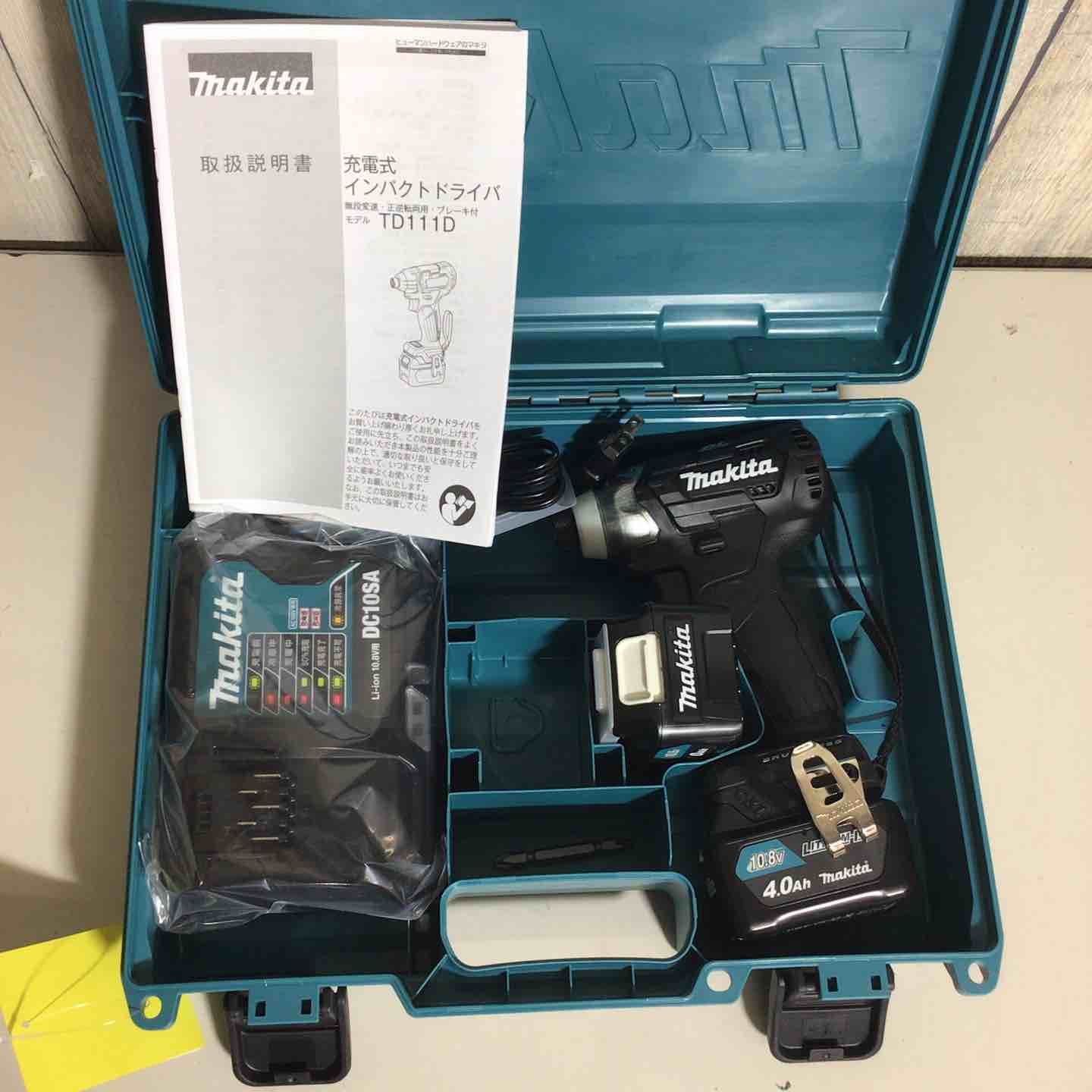 ♥品 マキタ makita コードレス インパクトドライバー フルセット インパクト ブラック 黒 充電式 10.8 V