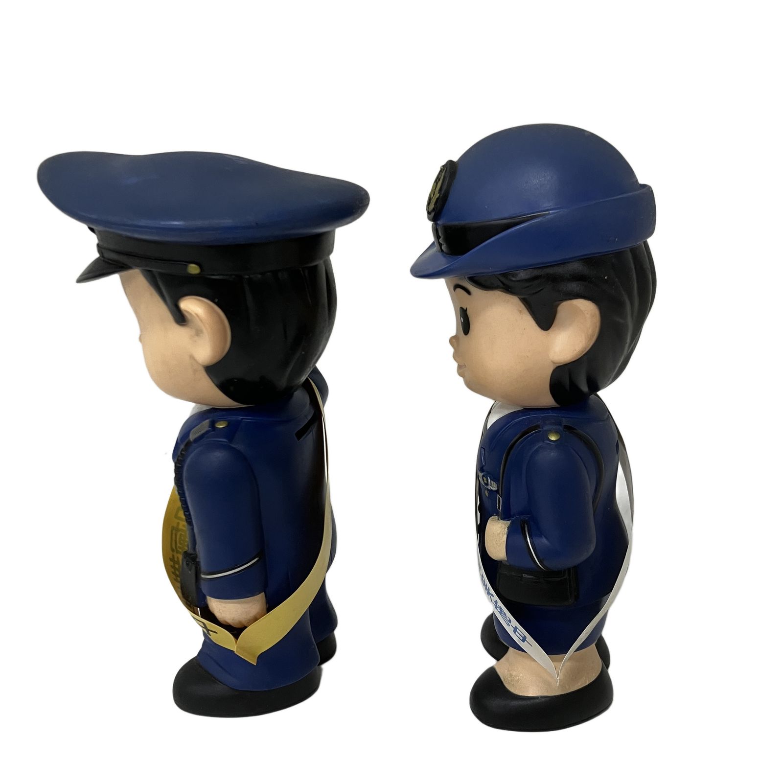 こどもの館 埼玉県警察 警察官 おまわりさん 2体セット ソフビ 貯金箱