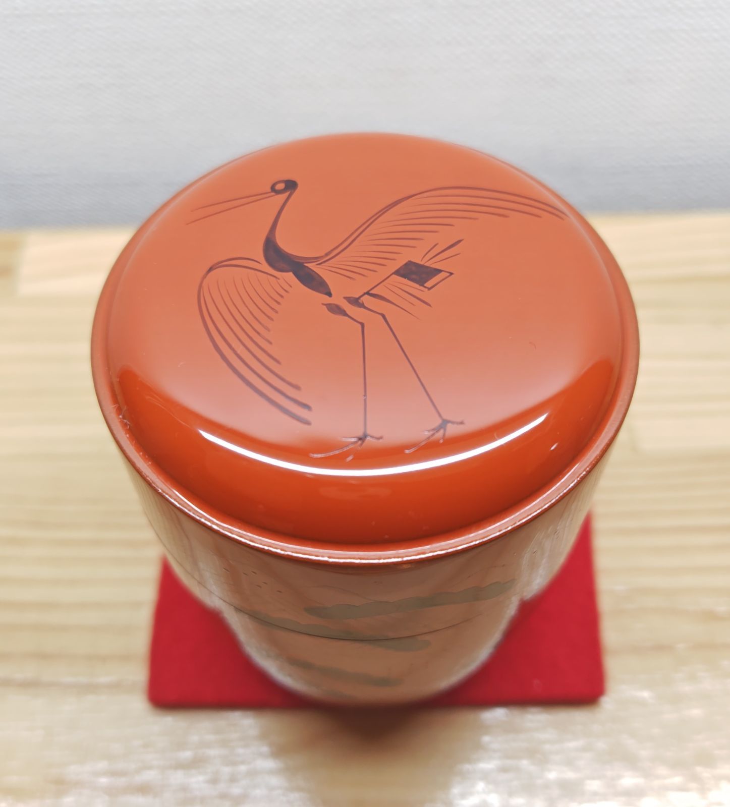 逢絢亭 品 茶道具 棗 曙棗 山中塗 裏千家 玄々斎好 木製 塗師 中村宗悦 共箱入り