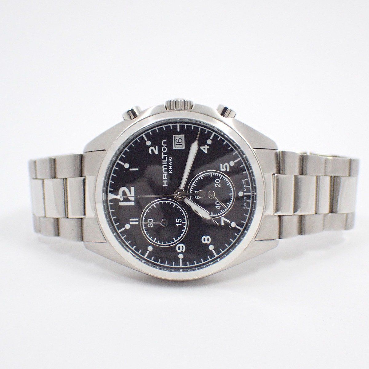 ハミルトン カーキ パイロット パイオニア クロノグラフ クォーツ メンズ 腕時計 SSベルト
