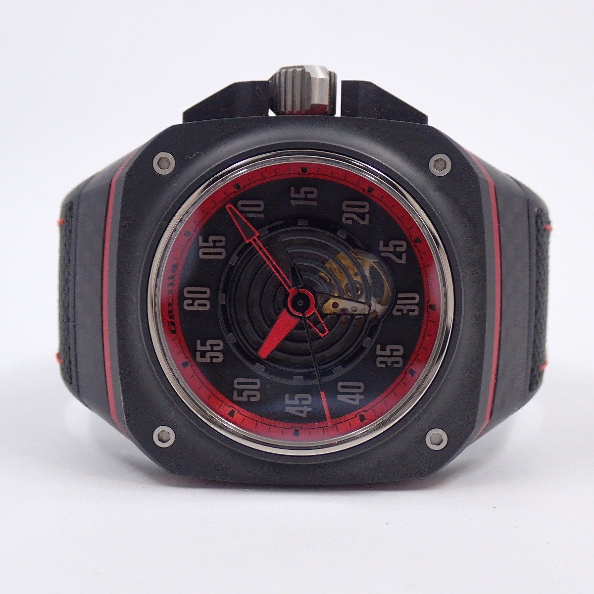 GORILLA ゴリラ ファストバック GT スペクター 自動巻き メンズ 腕時計 ブラック レッド ベルト FBY 13 0 126