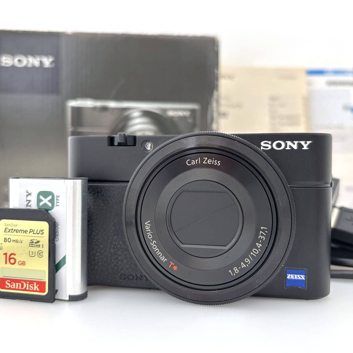 ソニー デジカメ SONY Cyber shot DSC RX 100 ブラック SDカード バッテリー付き 動作良好 P 963