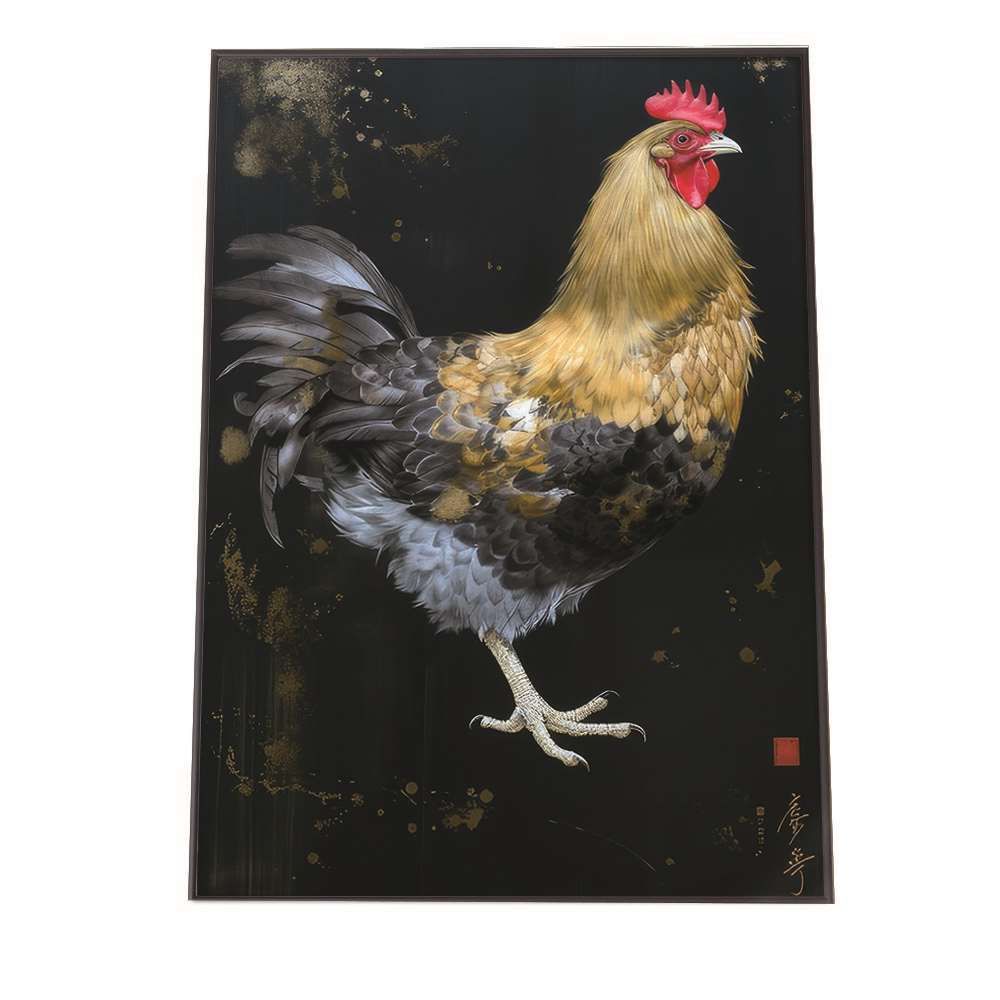 B4サイズ（約25x36cm）】【si-poster-396】鶏 ニワトリ 干支 商売繁盛