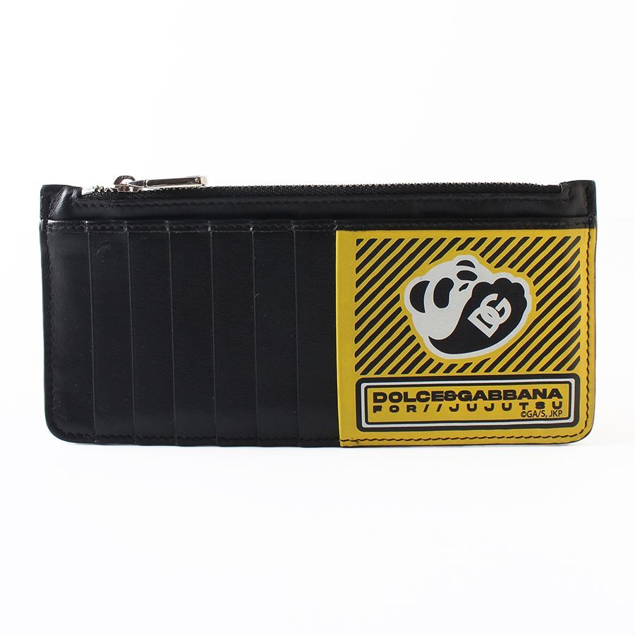 DOLCE-GABBANA ドルチェ-ガッバーナ 呪術廻戦 コラボ パンダ フラグメントケース 財布 ブラック×イエロー 黒×黄 イタリア製