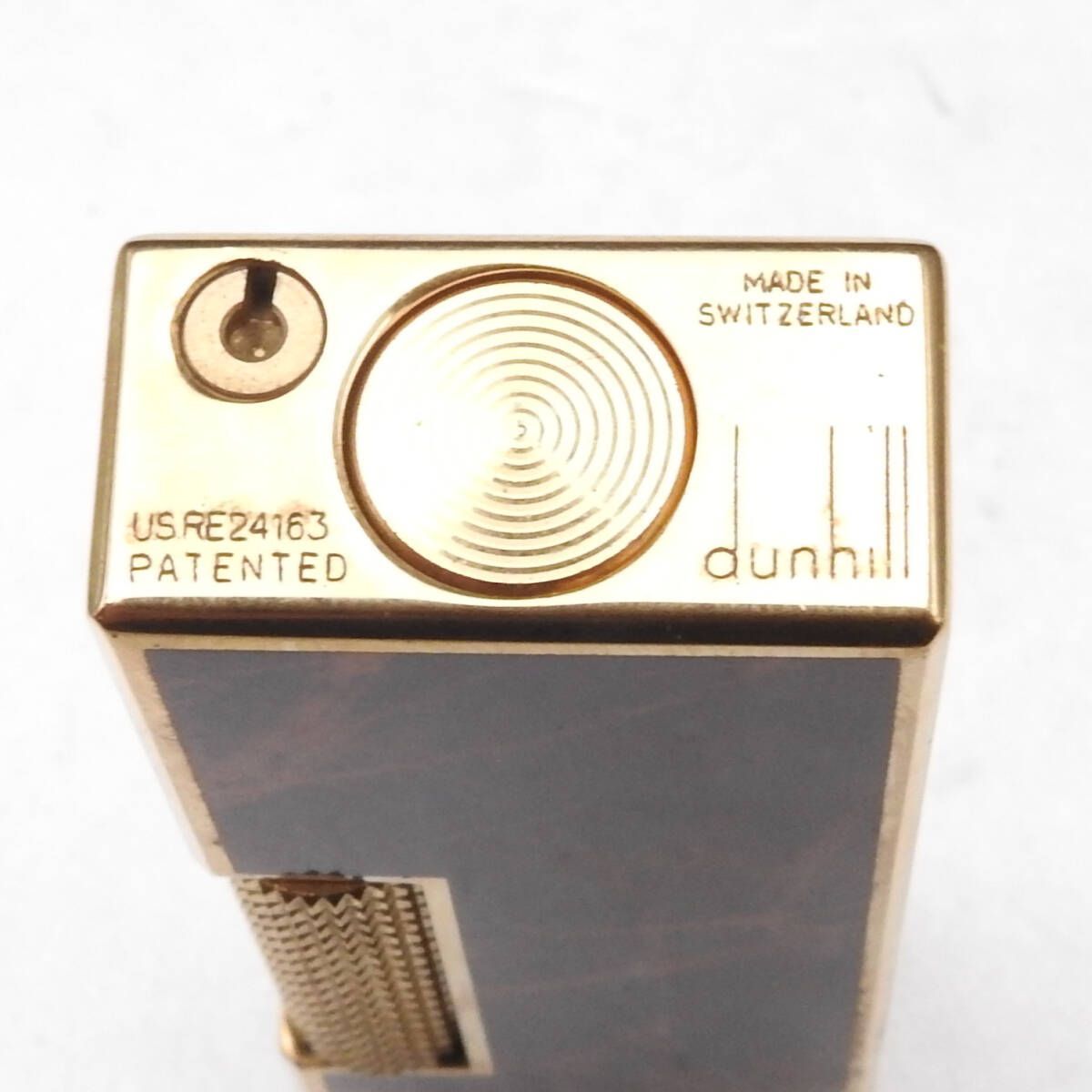 着火未確認】ダンヒル dunhill ブラウンマーブルラッカー大理石調