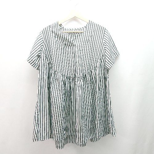 ◇ &.NOSTALGIA ストライプ柄 スクエアネック カジュアル 半袖