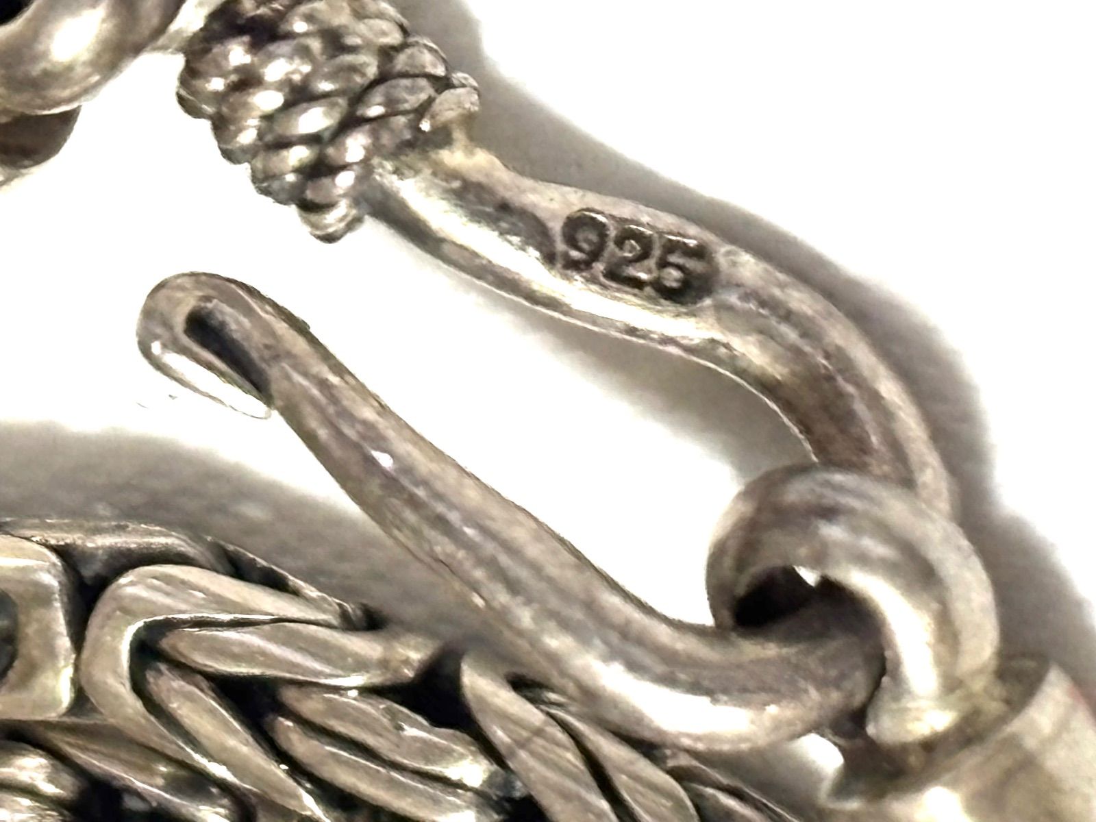 シルバー925刻印 銀 ビザンチンチェーン バリネックレス 長さ約50 cm 太さ 約3 mm 総重量28 96ｇメンズファッション ネックレス