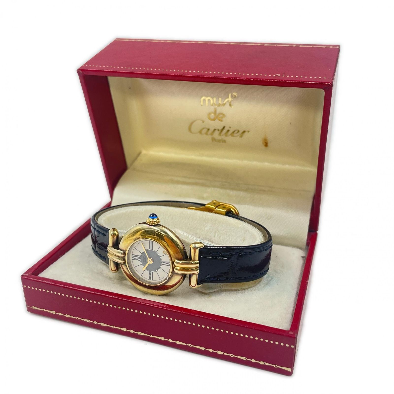 CARTIER カルティエ クォーツ腕時計 マストコリゼ ヴェルメイユ 925