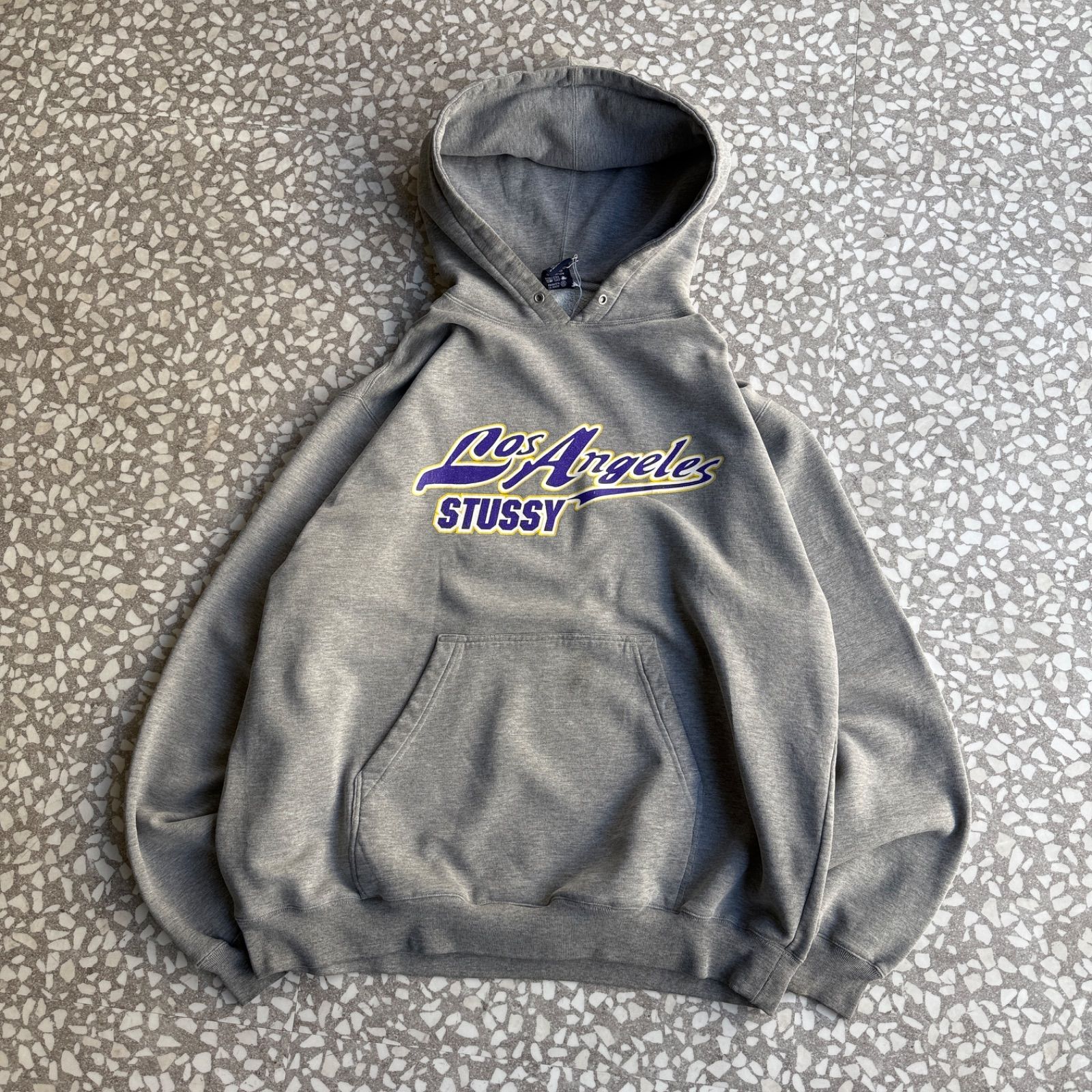 STUSSY / 00's usa製 LAKERS parody hoodie オールドステューシー