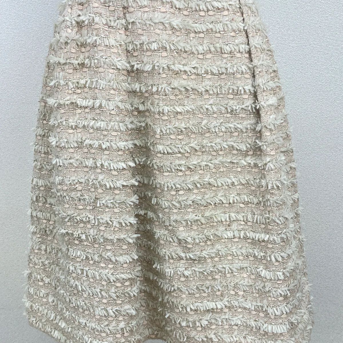 FOXEY フォクシー ツイード風 スカート サイズ40 ベージュ系 上品 日本製 0014