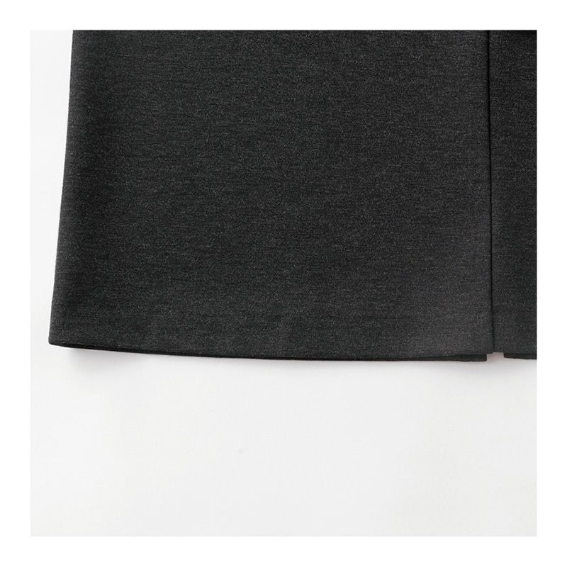  エムポルク すっきりVネックストレッチワンピース ブラック ノースリーブ カットソーワンピース