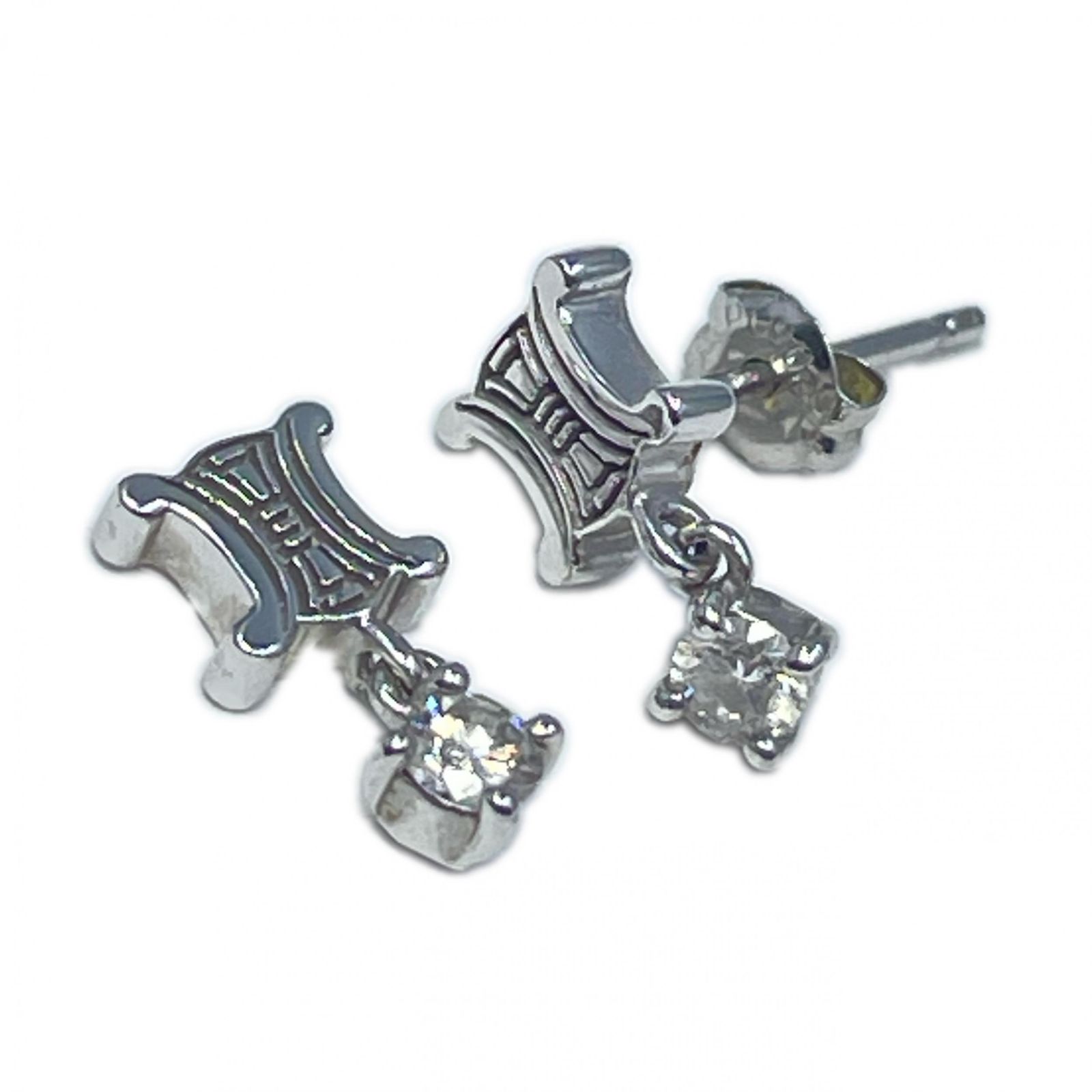 CELINE セリーヌ マカダムピアス トリオンフ ロゴピアス レディース