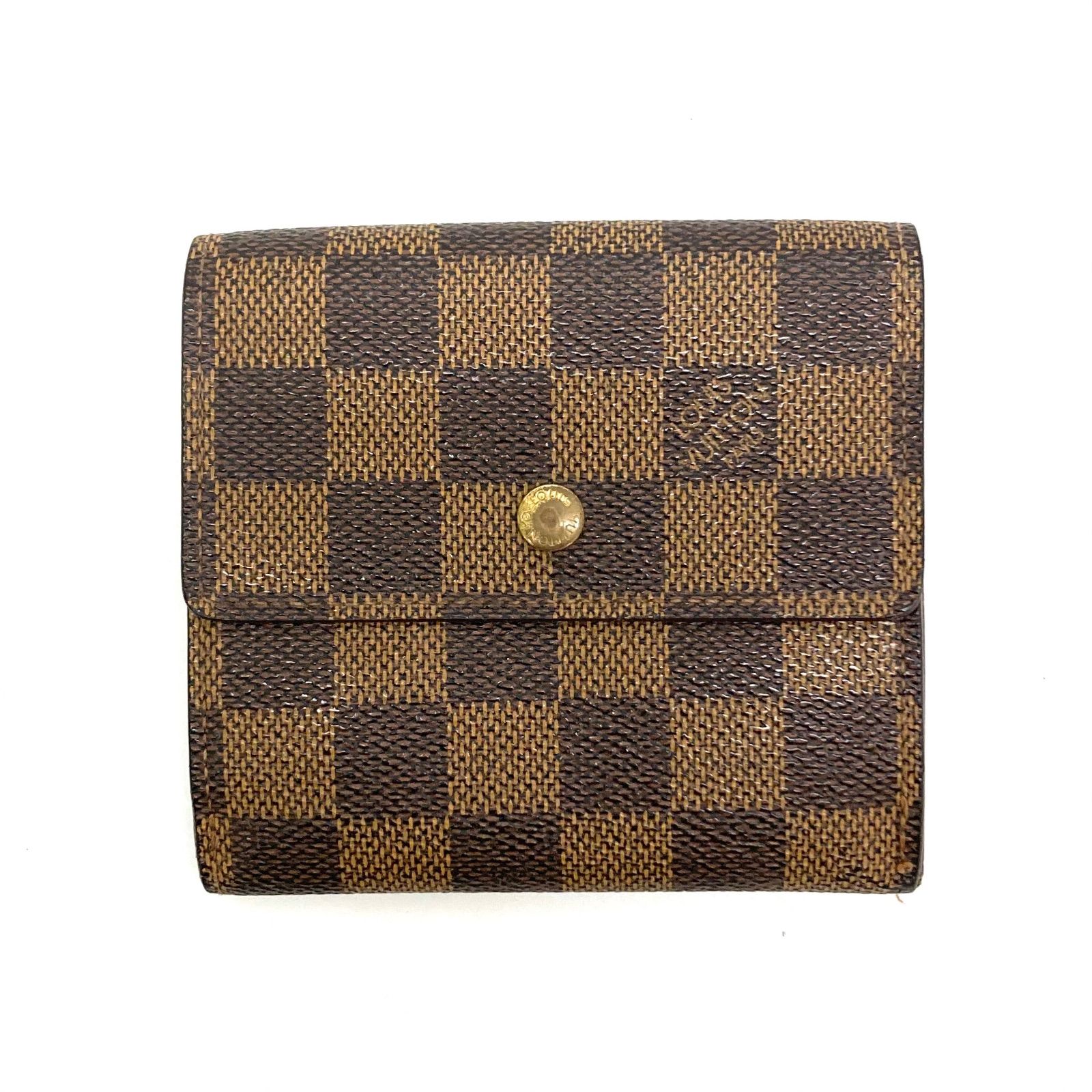 美品 ルイヴィトン ダミエ エベヌ ポルトモネ ビエ カルトクレディ 財布 LOUIS VUITTON ルイ・ヴィトン 3つ折り財布 ポルトモネ・ビエ・カルト