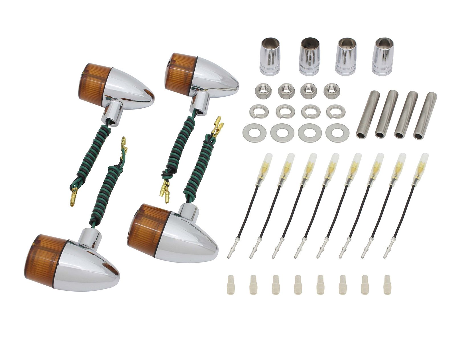 ポッシュフェイス POSH FAITH バイク用品 ウインカー クラシカル 砲弾タイプウインカー車種 キット W 650 03 エストレヤ 06 バリオス Ⅱ メッキボディ オレンジレンズ 016098 53