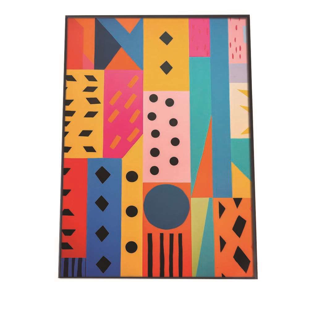 【A4サイズ（約21x30cm）】【si-poster-905】北欧 アート ポスター カラフル 幾何学 ポスター インテリア おしゃれ アーティスティック アーティスト
