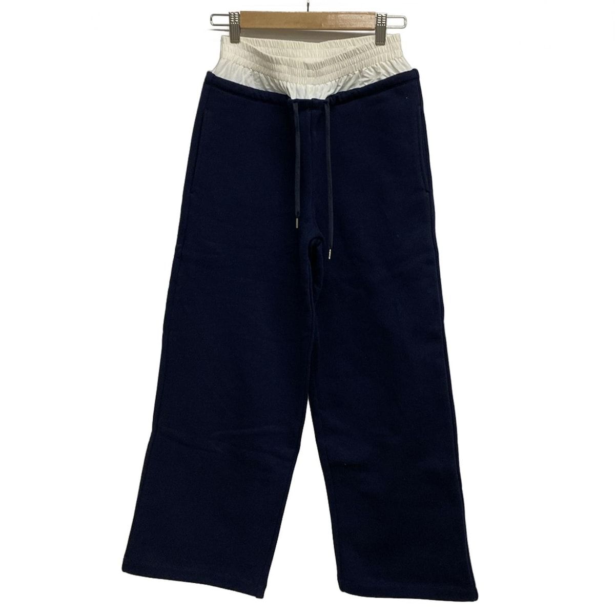 MACHATT マチャット パンツ サイズM レディース ネイビー 白 フルレングス ウエストゴム
