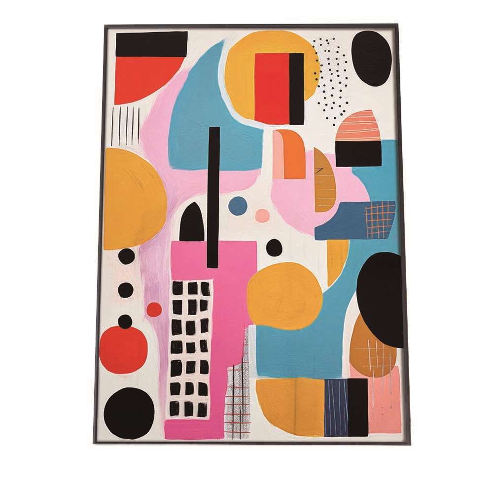 【A4サイズ（約21x30cm）】【si-poster-924】北欧 アート ポスター カラフル 幾何学 ポスター インテリア おしゃれ アーティスティック アーティスト