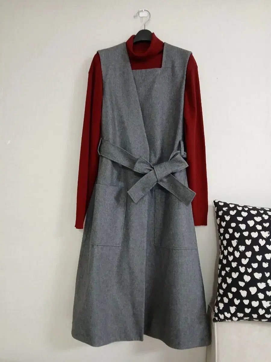 コスcos ベルト付き ベスト スタイル ロング ONE PIECE