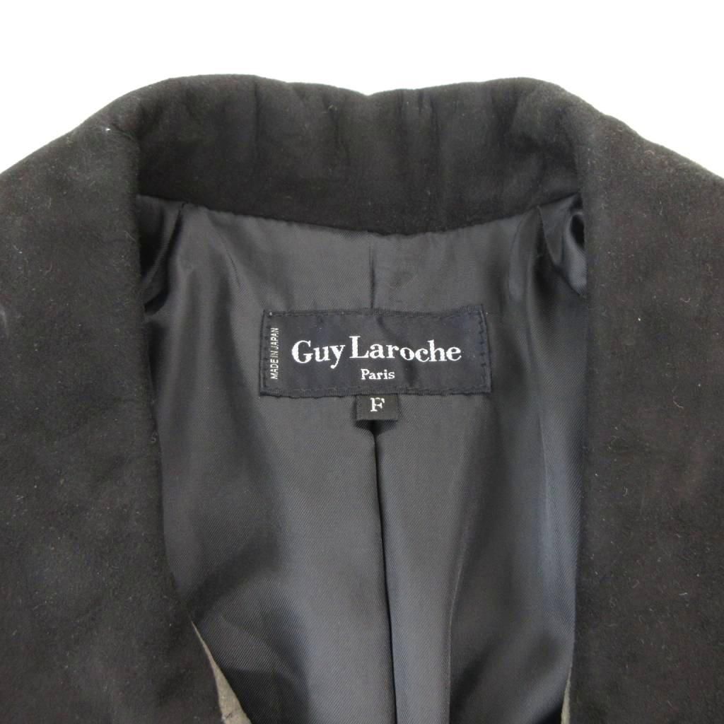 guy laroche コート スエード メタルボタン ブラック GY 44 家庭洗濯可 その他 