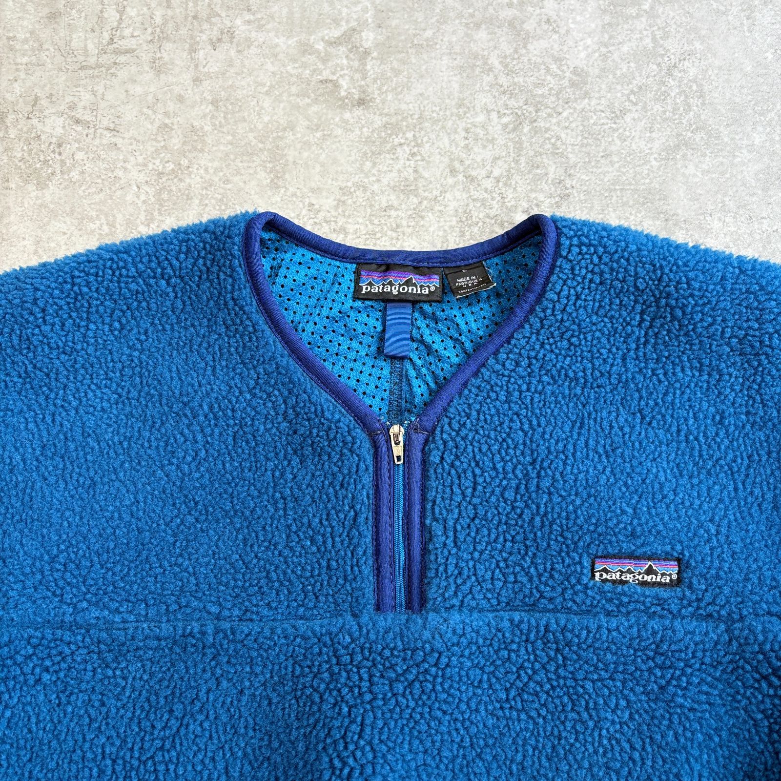 90s 1992年 USA製 patagonia Synchilla Paddling Pullover 【 blue