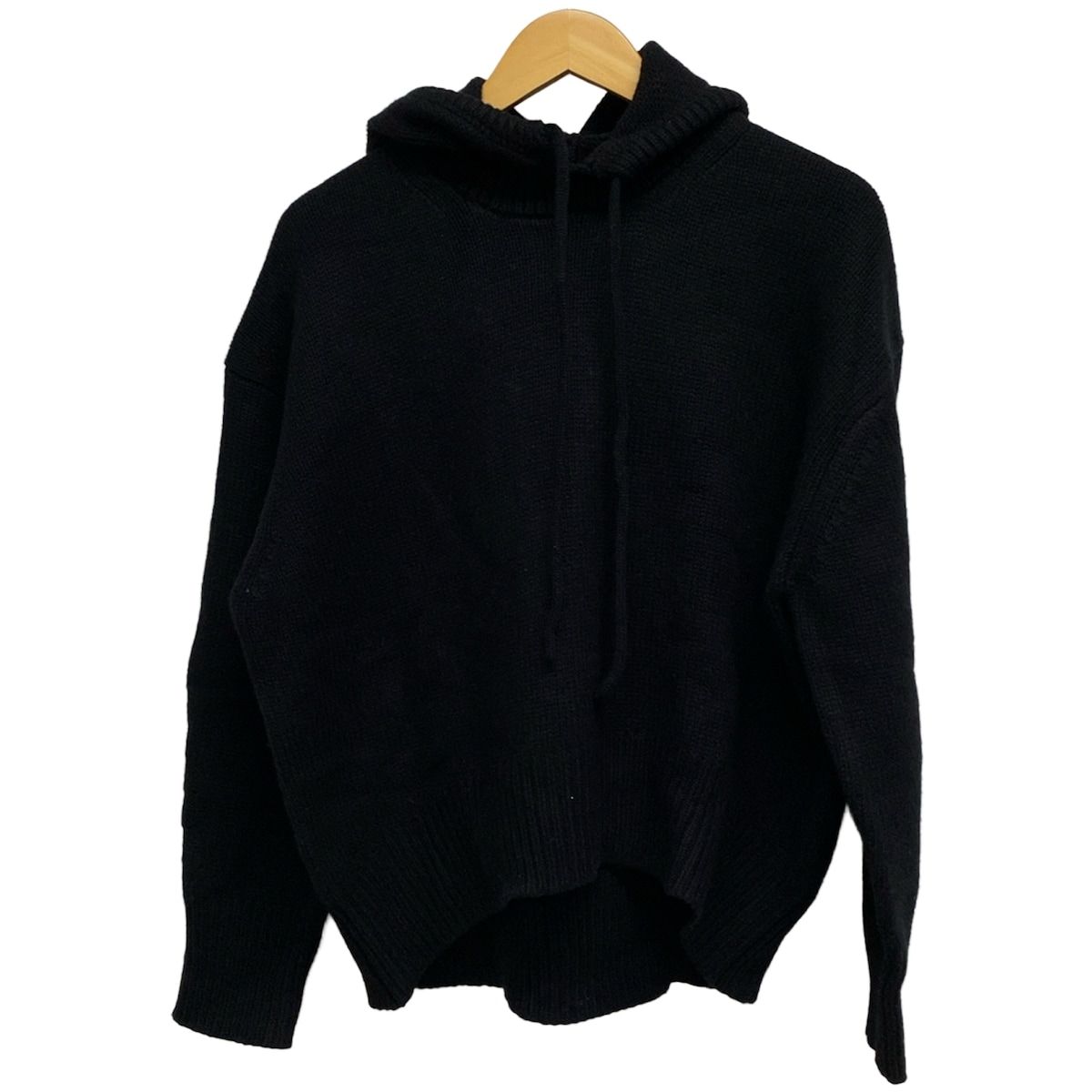 MACHATT マチャット パーカー レディース 黒 長袖 ニット