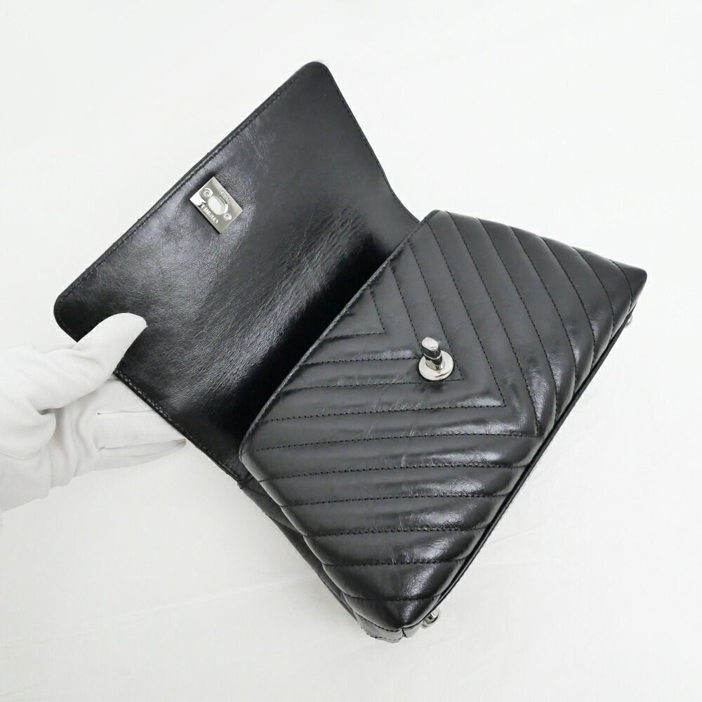 名東】シャネル ココハンドルXS シェブロン A92990 カーフスキン