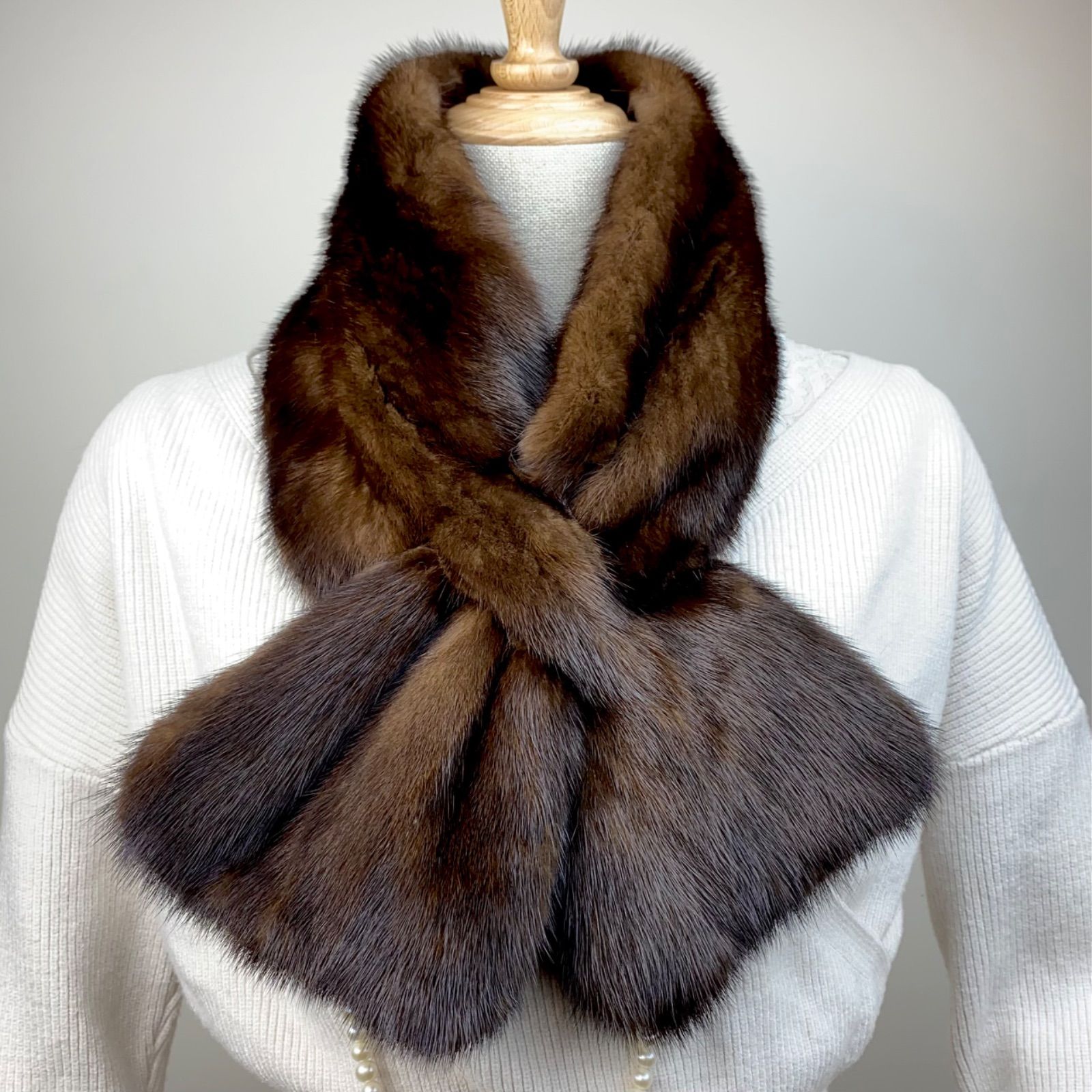 ❤極上❤【SAGA MINK】とても柔らか❤ダークブラウン ミンク ❤豪華な一品 激安！！贅沢✨*SAGA MINK* 両面ミンク マフラー 日本製 新品