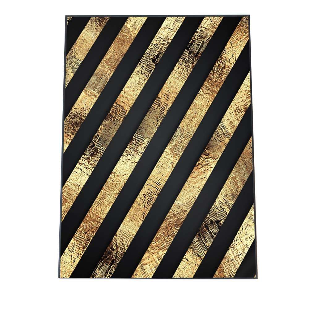 A1サイズ（約59x84cm）】【yoko-poster-7030】金 ストライプ ブラック