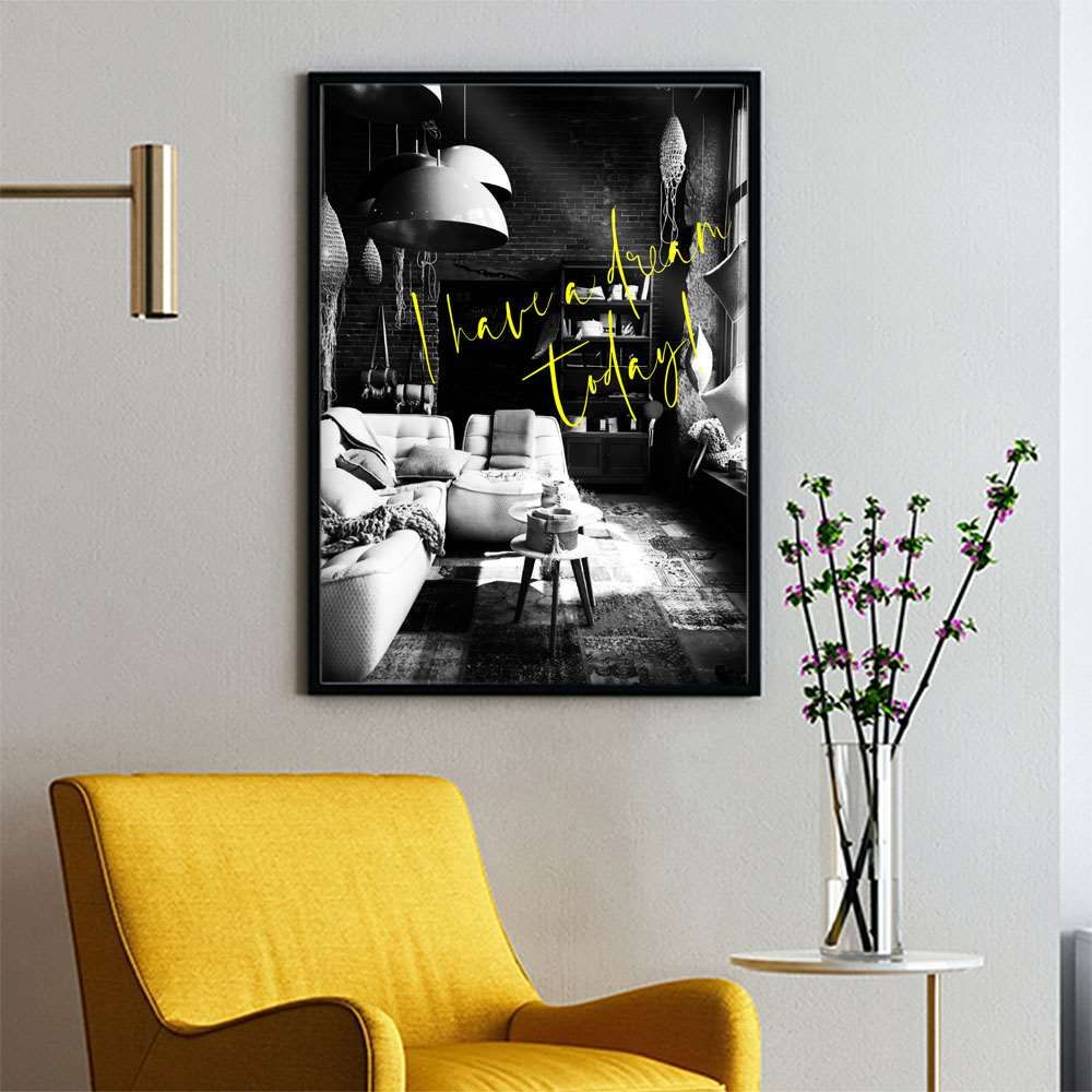 A0サイズ（約84x119cm）】【yoko-poster-7057】白黒 海外 部屋 アート