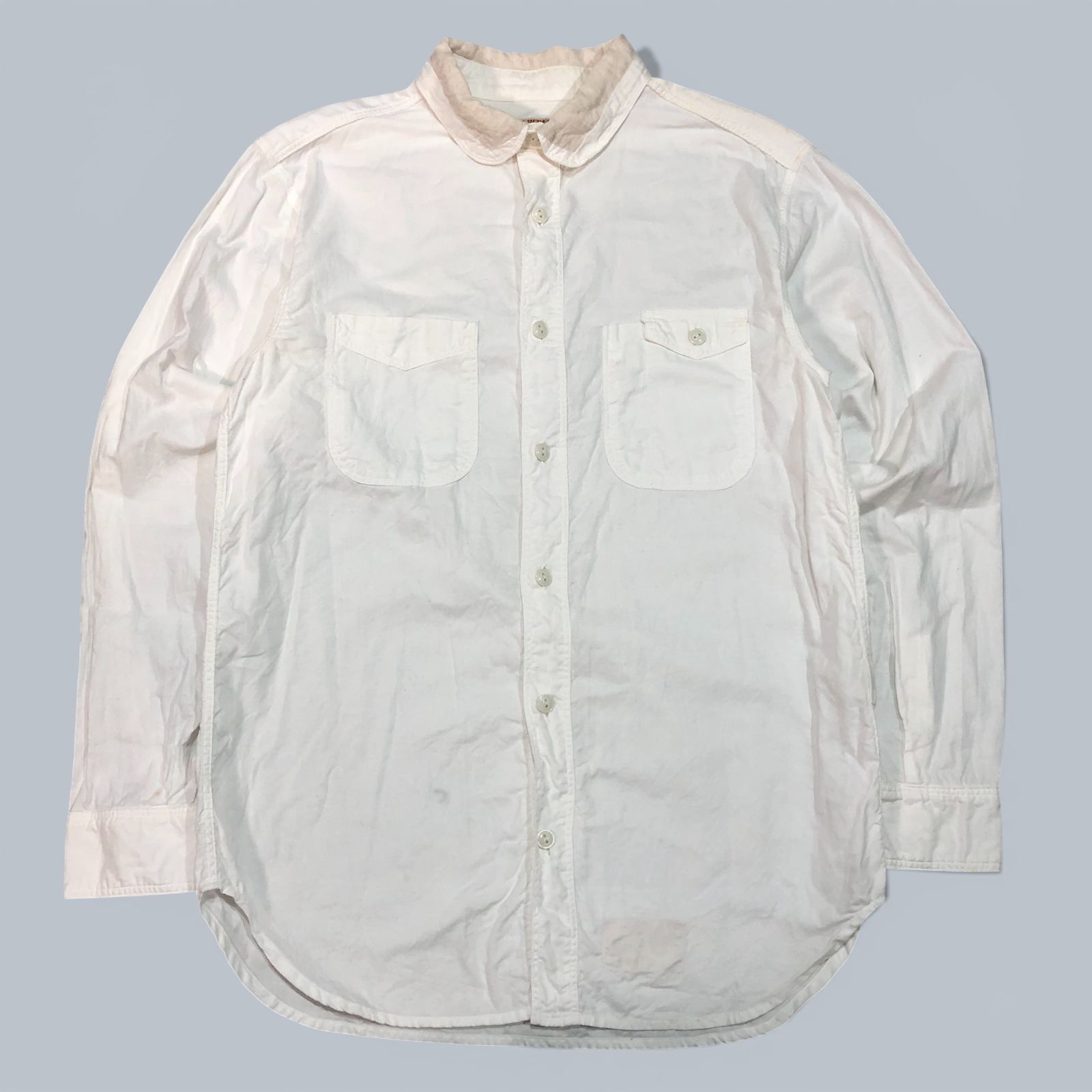 KAPITAL キャピタル 襟 ポケット付き 長袖 シャツ ホワイト 2 KT 60 D 5 KG