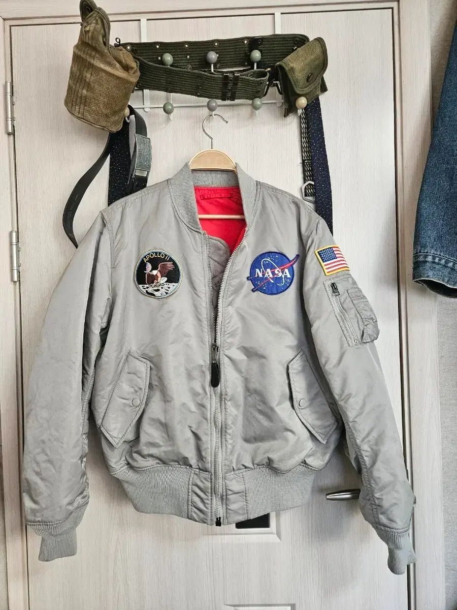 NASA アポロ MA-1 パイロットジャンパー グレー アルファ