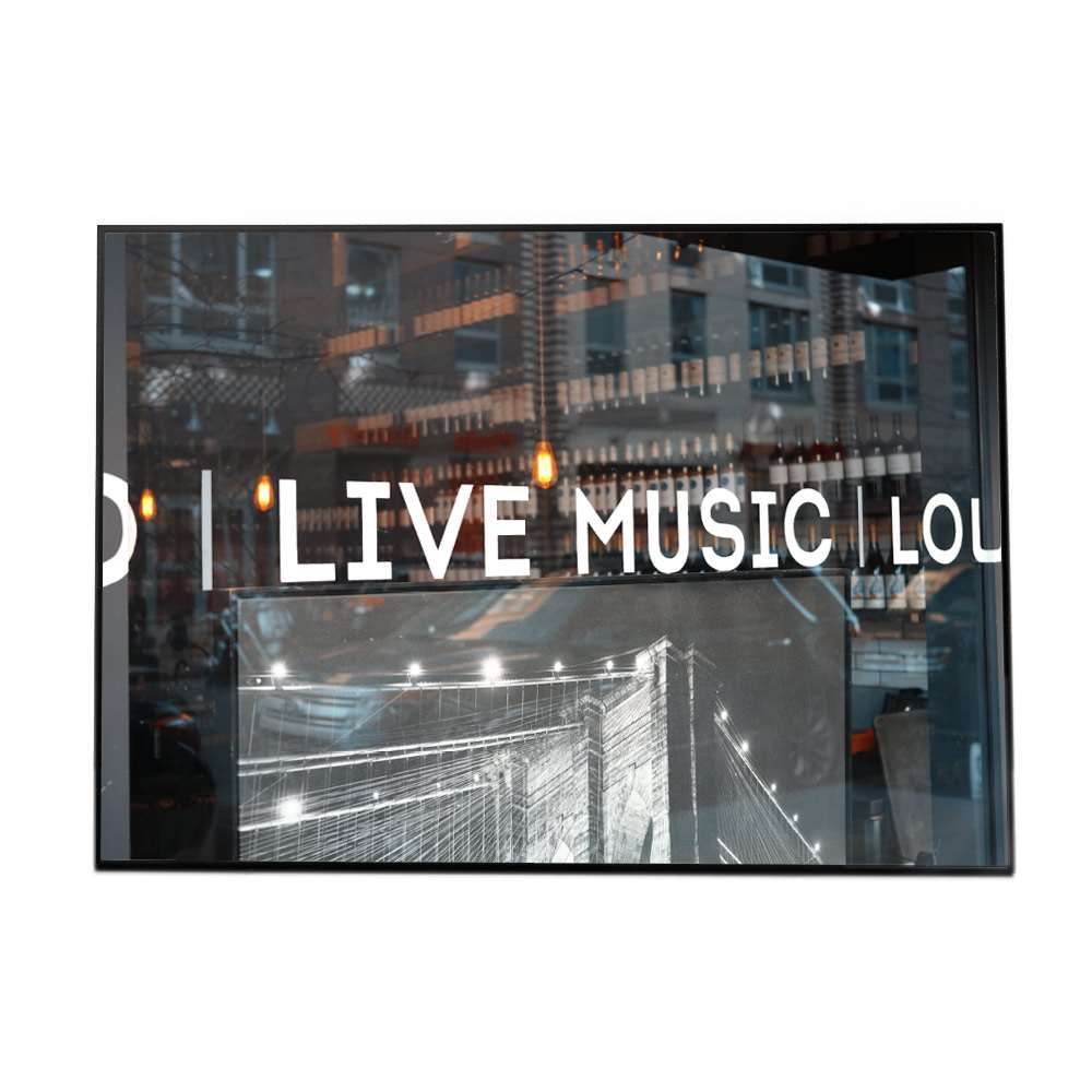 B 約73 x 103 cm yoko poster 7084 モノトーン 景色 建物 街角 ビル ポスター インテリア フォト オシャレ アート モダン 縦