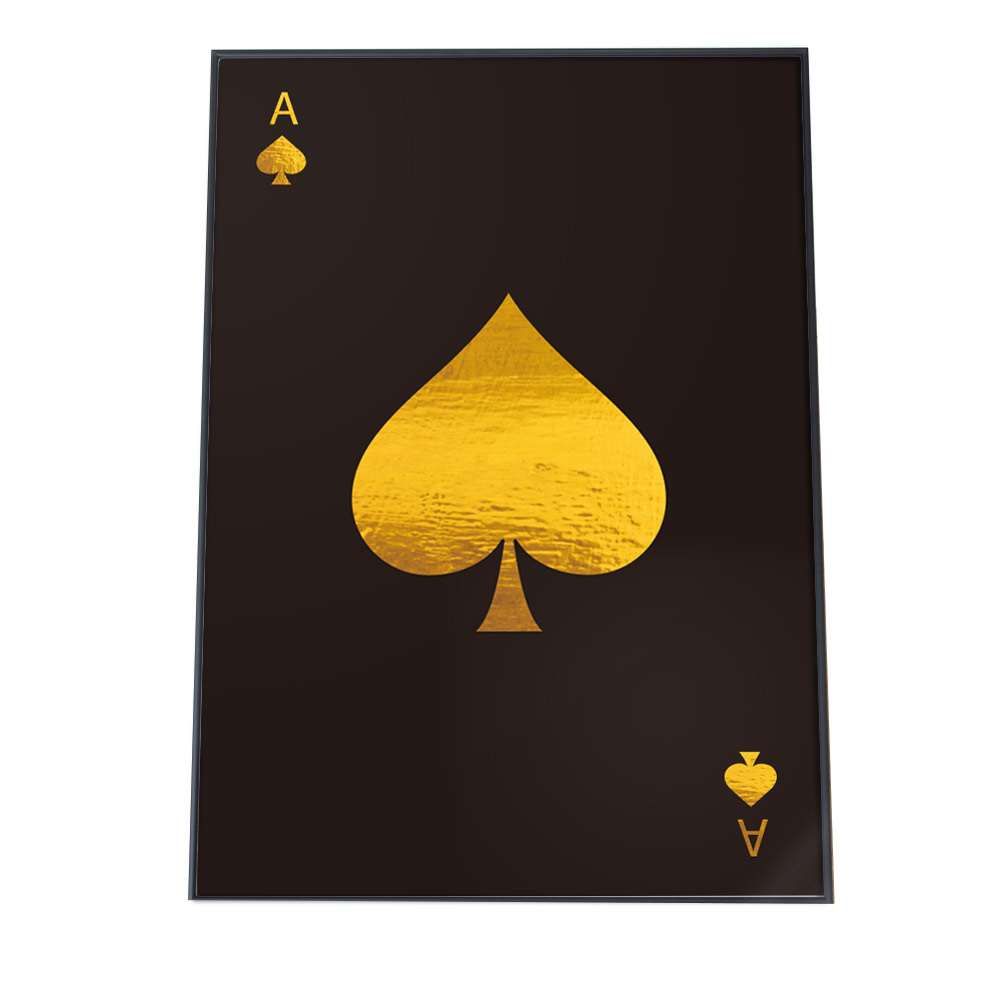 A 約84 x 119 cm yoko poster 7092 スペード 黒 トランプ 白 アートプリント ポスター インテリア おしゃれ アート モダン シンプル お洒落 特大 大きい 小さい 縦