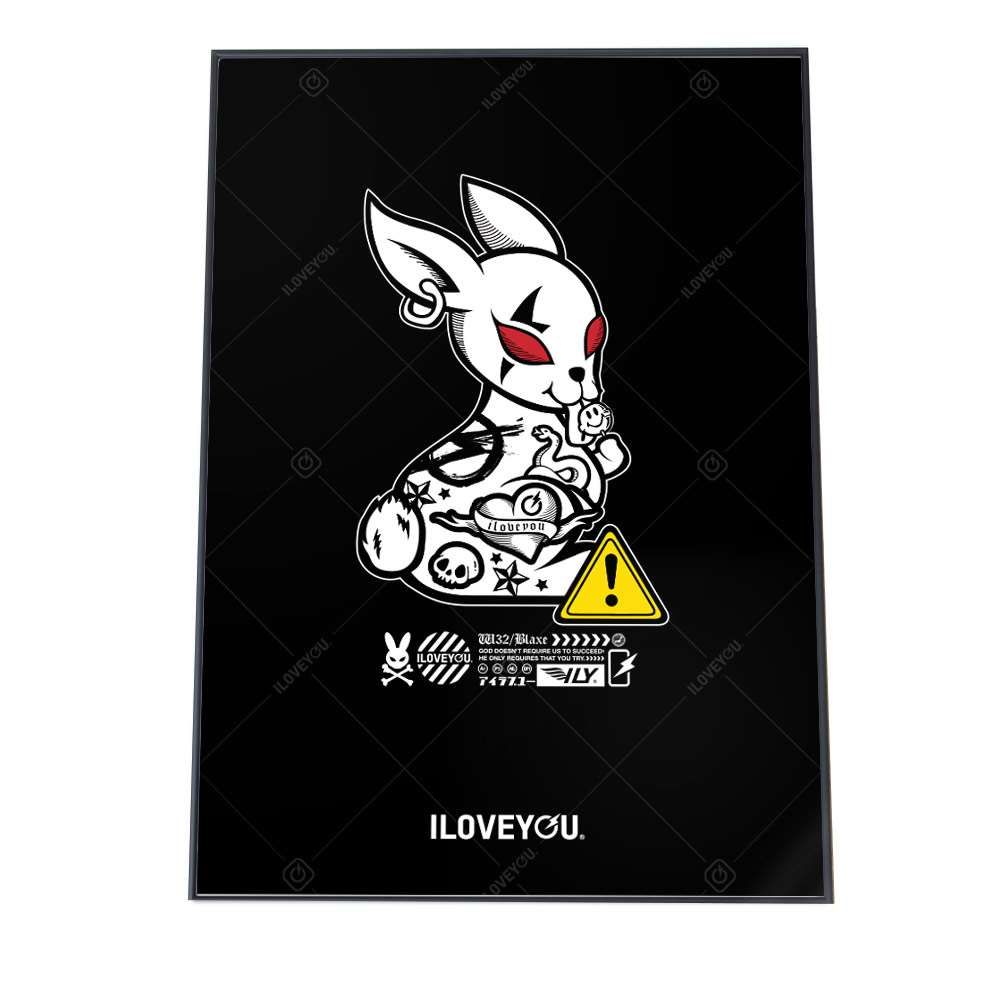 A 約42 x 59 cm yoko poster i 006 うさぎ ウサギ ぬいぐるみ アートプリント ポスター インテリア おしゃれ アート モダン シンプル お洒落 特大 大きい 小さい 縦
