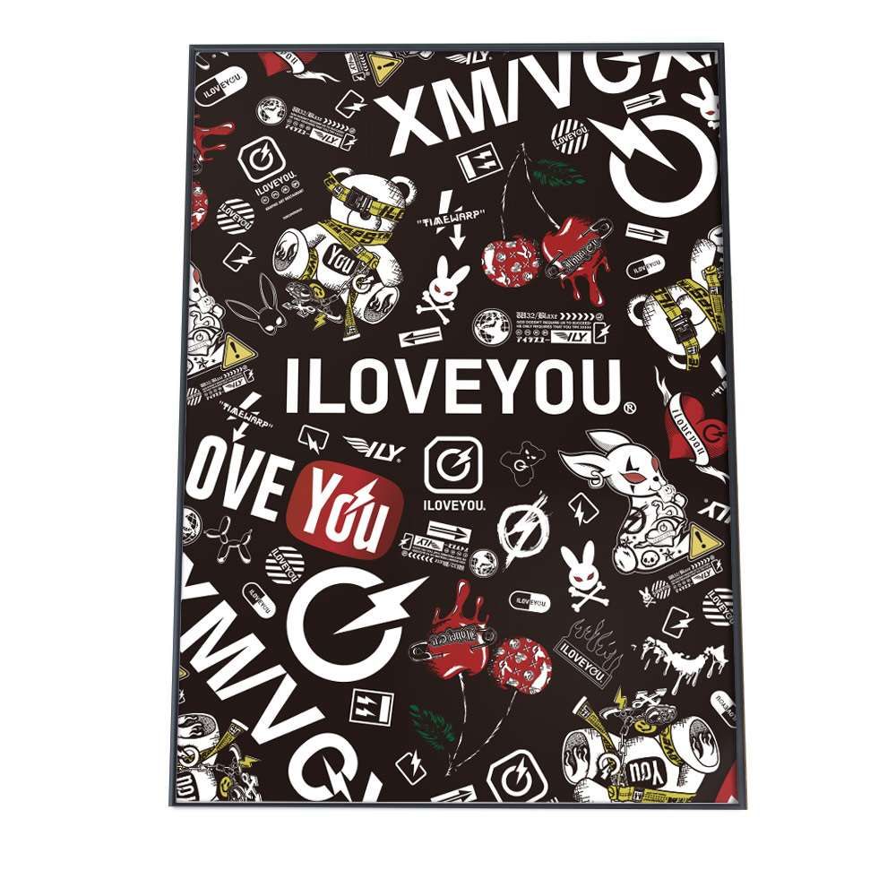 B 約51 x 73 cm yoko poster i 010 クマ 熊 うさぎ ウサギ ぬいぐるみ アートプリント ポスター インテリア おしゃれ アート モダン シンプル お洒落 特大 大きい 小さい 縦