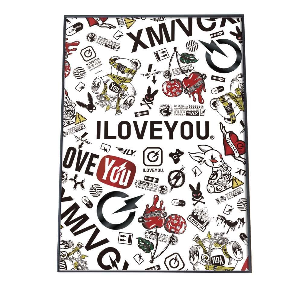 A 約59 x 84 cm yoko poster i 011 クマ 熊 うさぎ ウサギ ぬいぐるみ アートプリント ポスター インテリア おしゃれ アート モダン シンプル お洒落 特大 大きい 小さい 縦