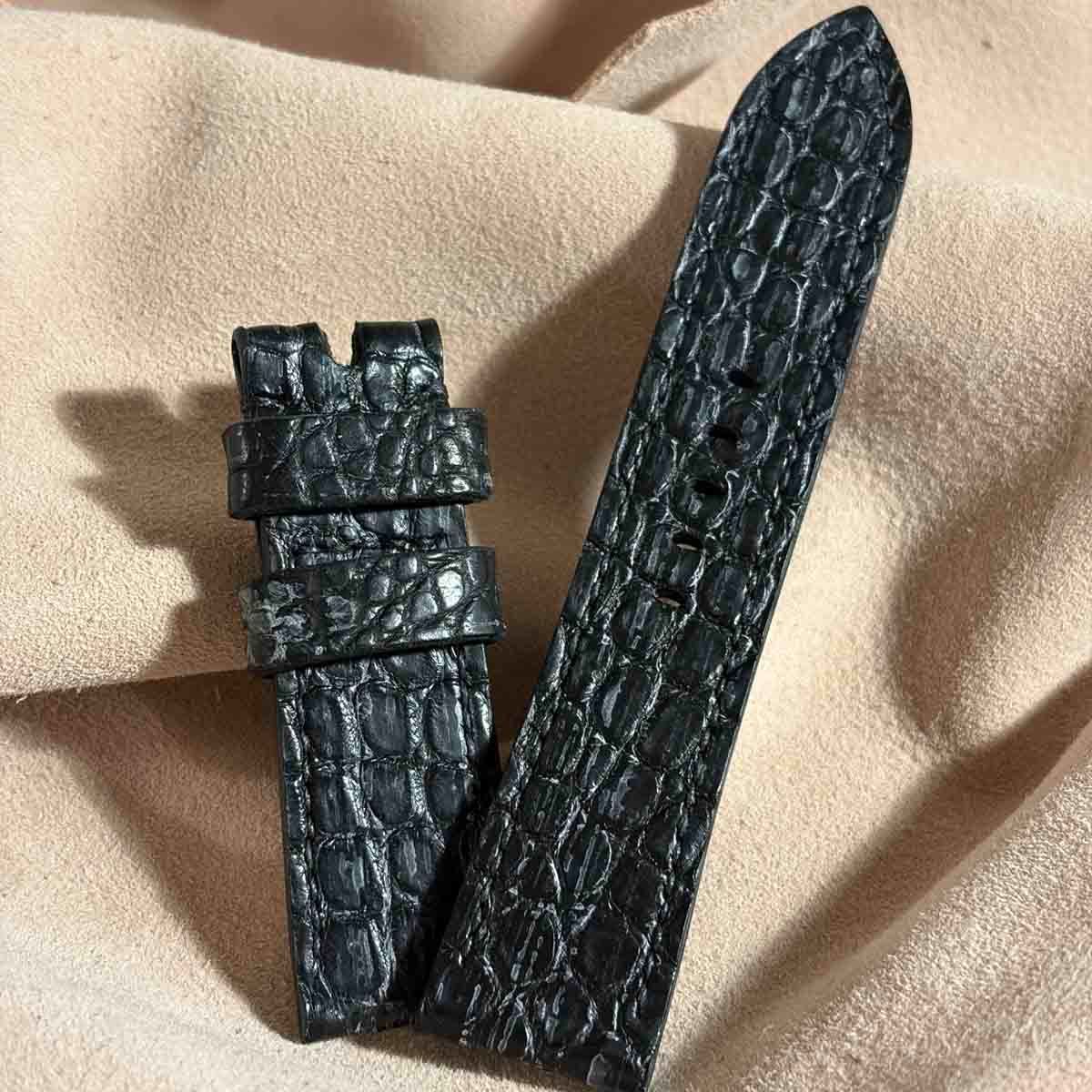 exh-52 ブライドルブラック クロコダイル 腕時計ベルト ラグ幅20mm exh-64 ブライドル クロコダイル 腕時計ベルト (ラグ幅24mm - バックル