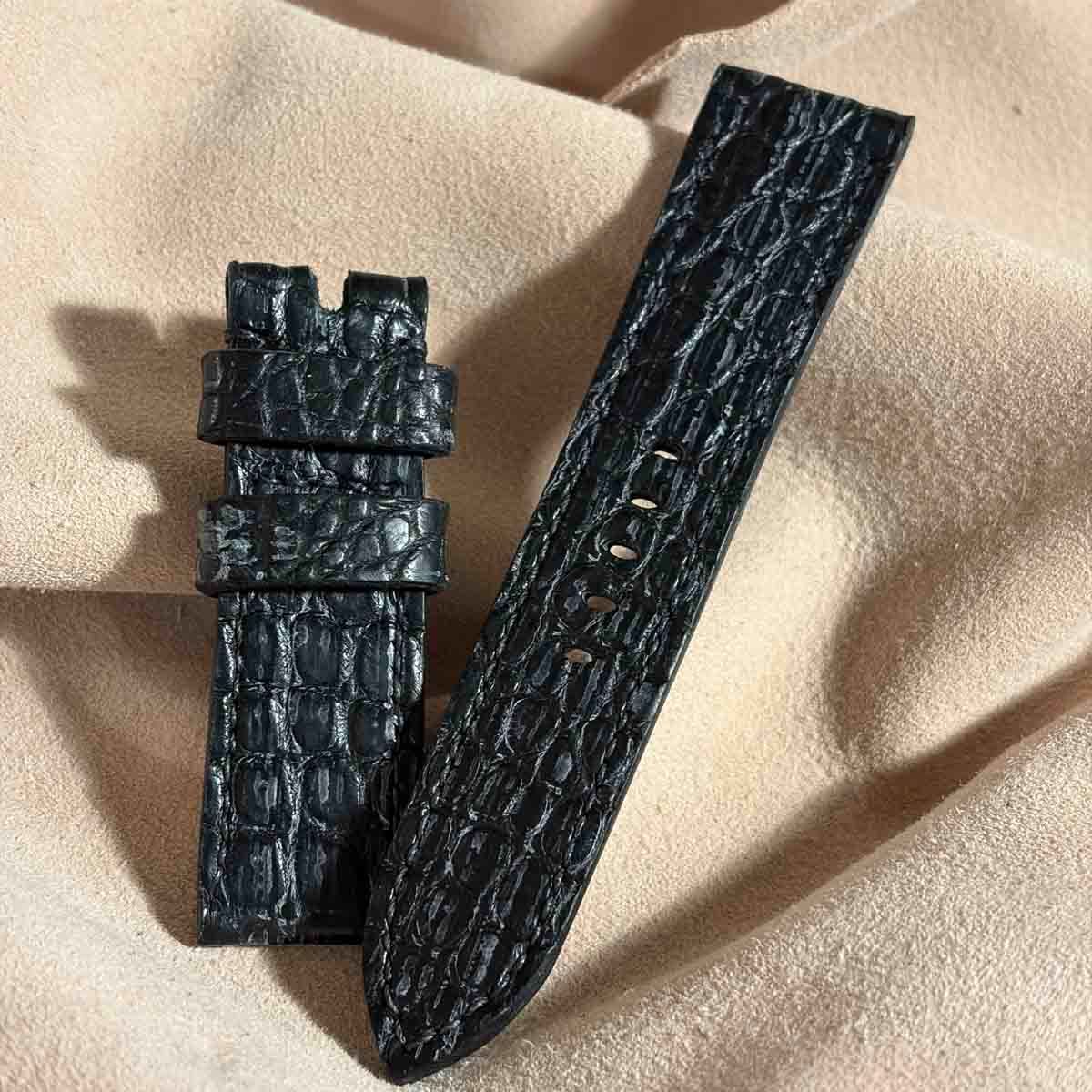 exh-64 ブライドル クロコダイル 腕時計ベルト (ラグ幅24mm - バックル