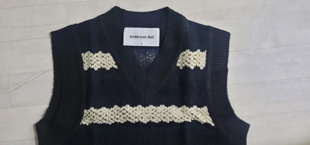 アンダースンベル ロング ヒッピー ニット ベスト M