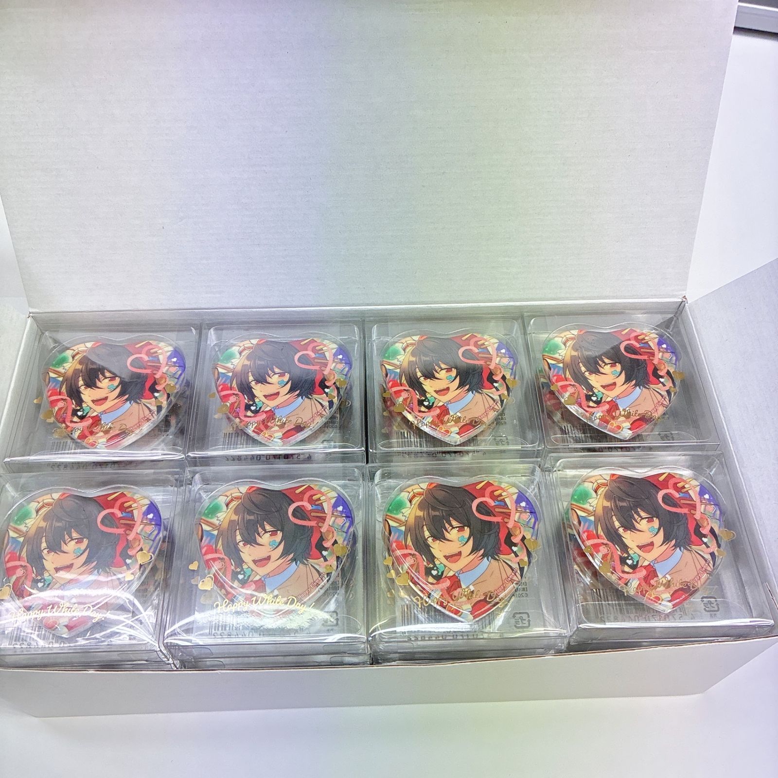 40個セット 朔間凛月 ホワイトデー ハート缶バッジ 「あんさんぶる